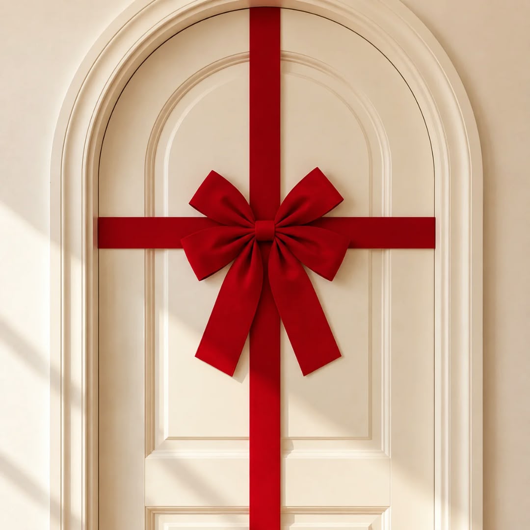 Christmas Door Hanging Bow