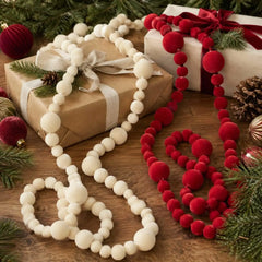 Christmas Flocking Ball Garland