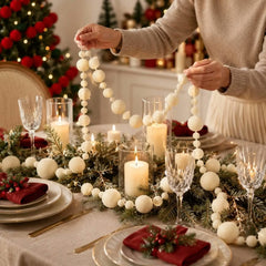 Christmas Flocking Ball Garland