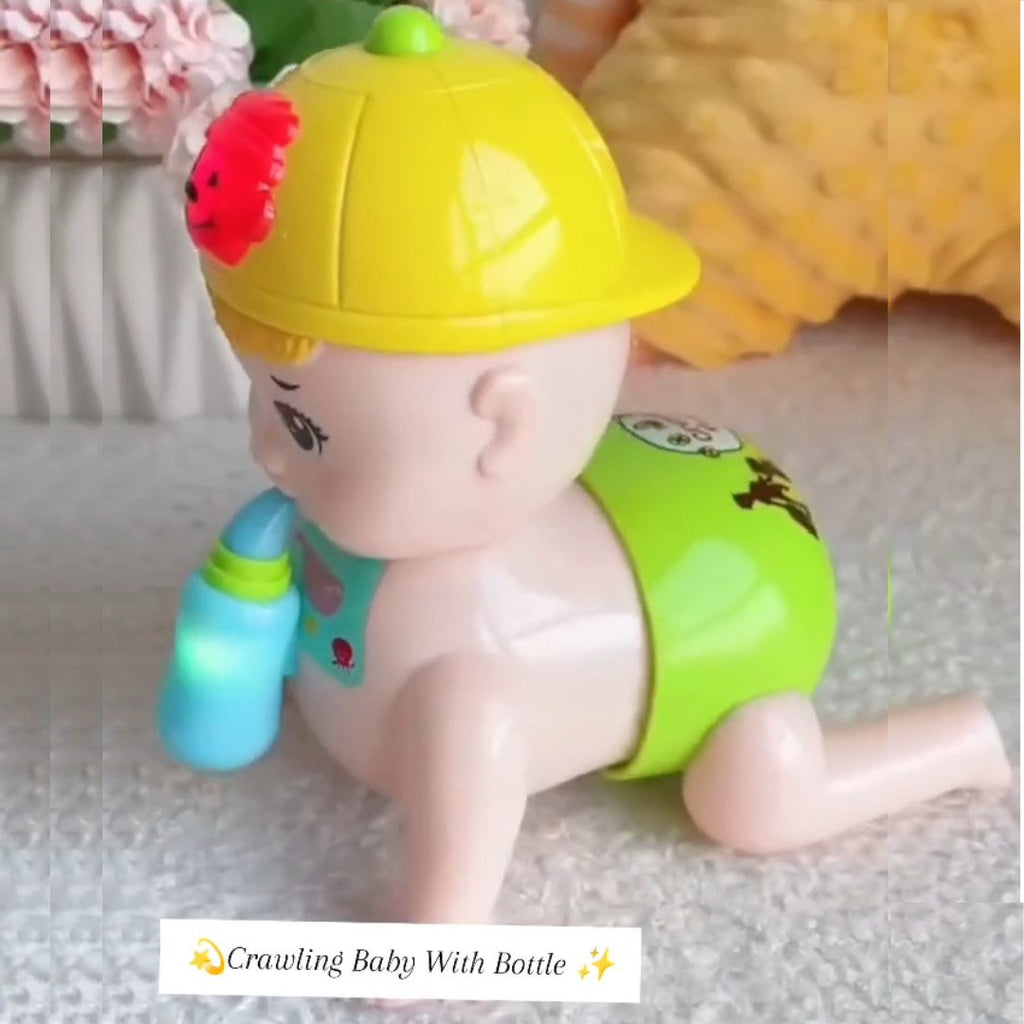 Crawling Baby with Feeding Bottle Toy