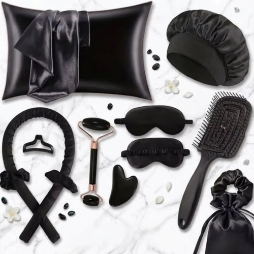 13Pcs Satin Silk Beauty Sleep Set