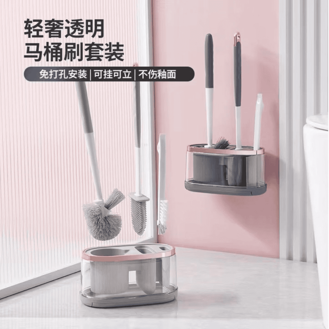 5-in-1 Cleaning Toilet Brush Set with Drying Holder
