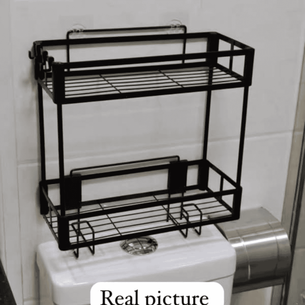 2 Tier Space-Saving Over-the-Toilet Storage Rack
