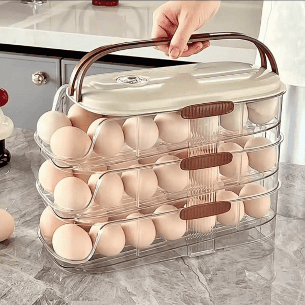 Acrylic Stackable Automatic Sliding/Rolling Egg Storage Box
