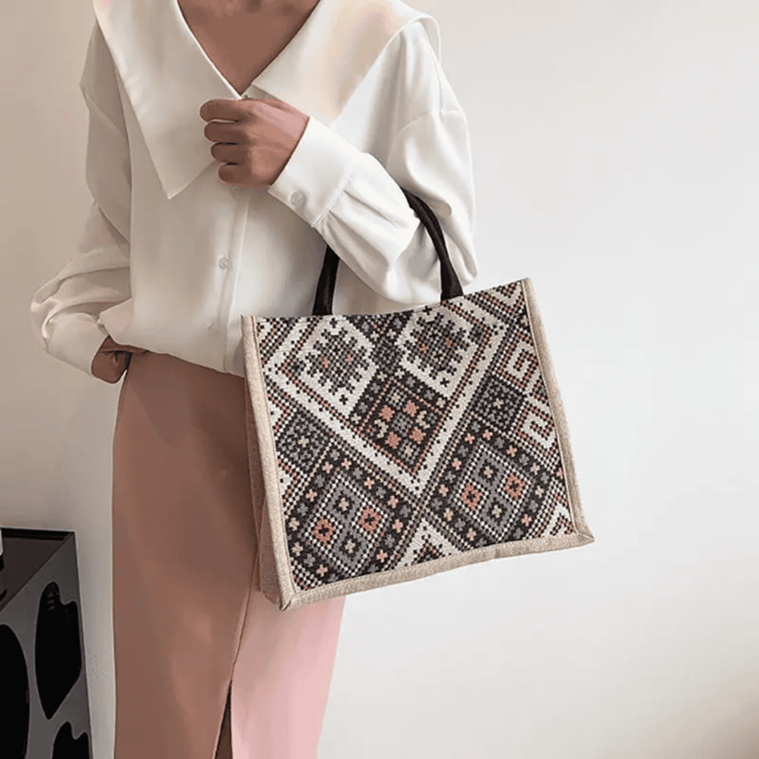Geometric Print Pattern Tote Bag