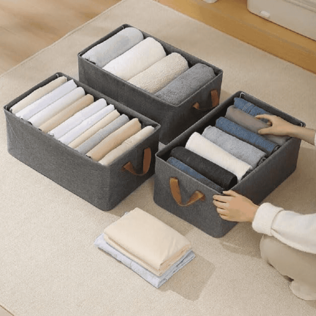 Foldable Multipurpose HARD FABRIC Clothes/Closet Organizer