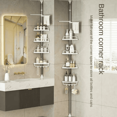 4 Tier Adjustable Telescopic Multi-Corner Shelf Organiser