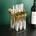 24Pcs Gold Cutlery Set