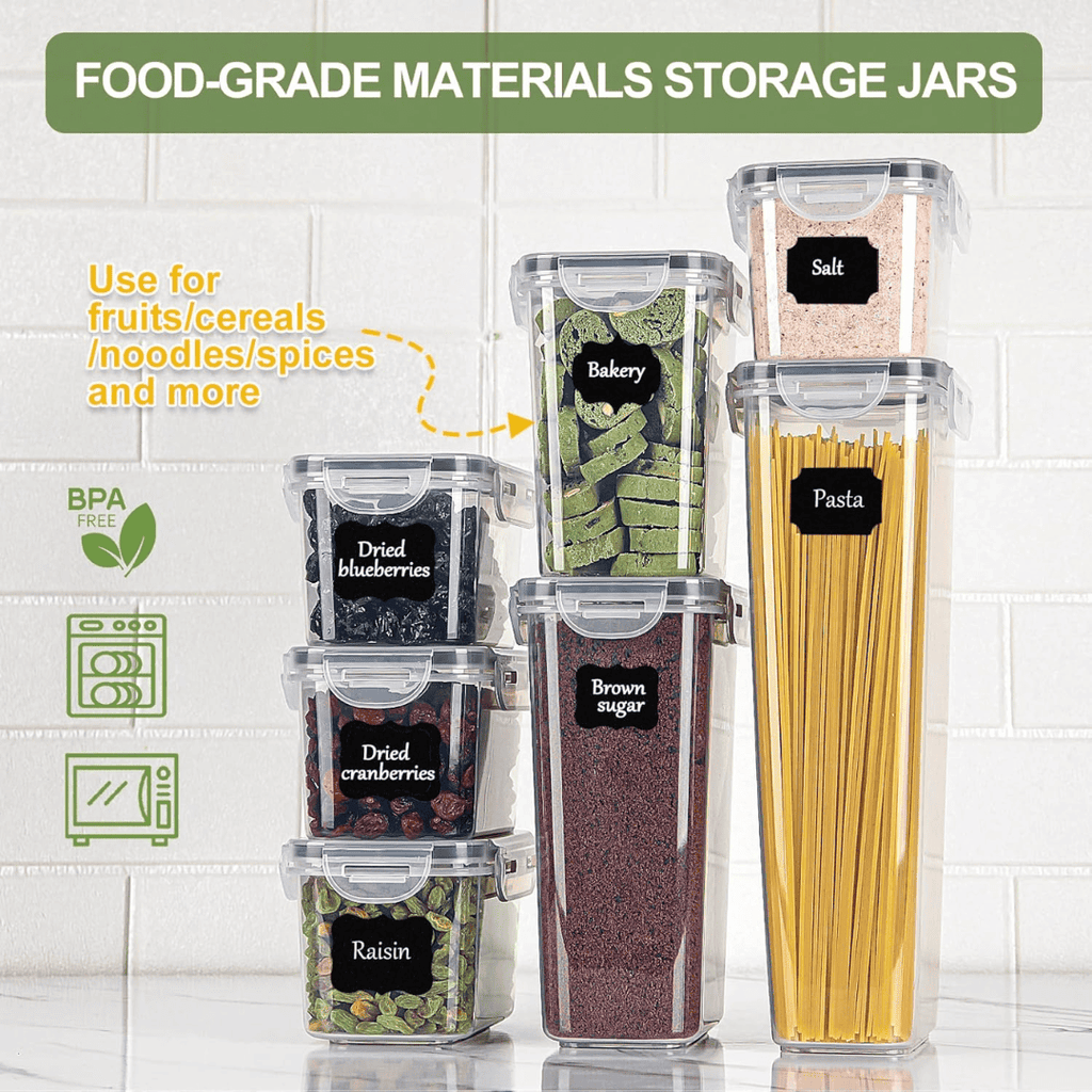 7pcs BPA-Free Airtight Plastic Containers