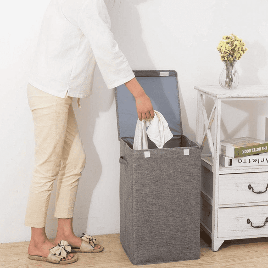 Cotton Laundry Basket with Cover