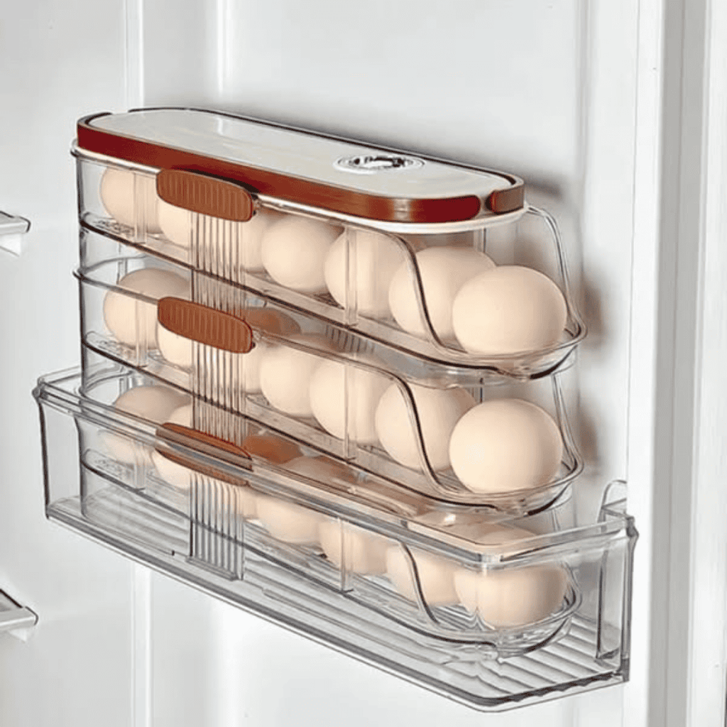 Acrylic Stackable Automatic Sliding/Rolling Egg Storage Box