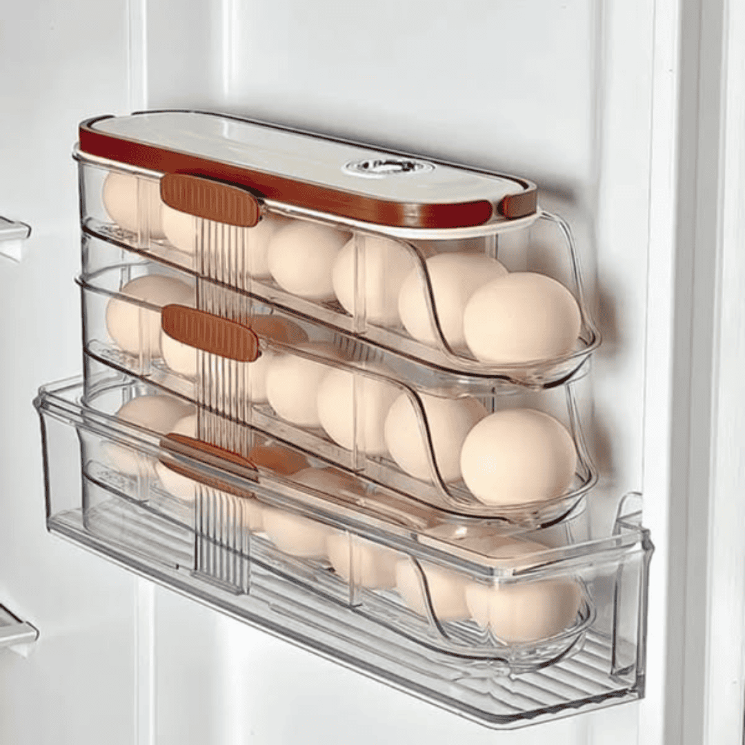 Acrylic Stackable Automatic Sliding/Rolling Egg Storage Box