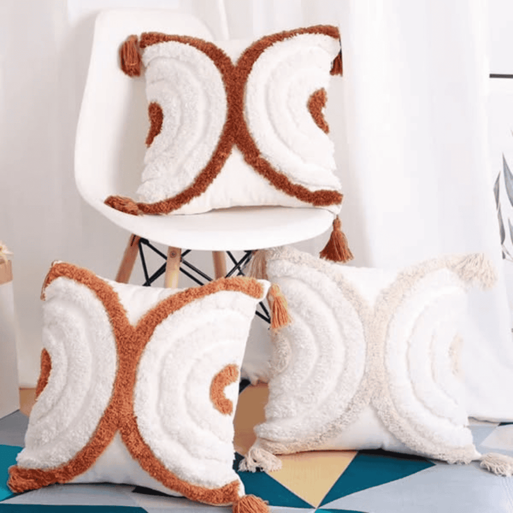 Boho Style Throw Pillow Cover With Tassel