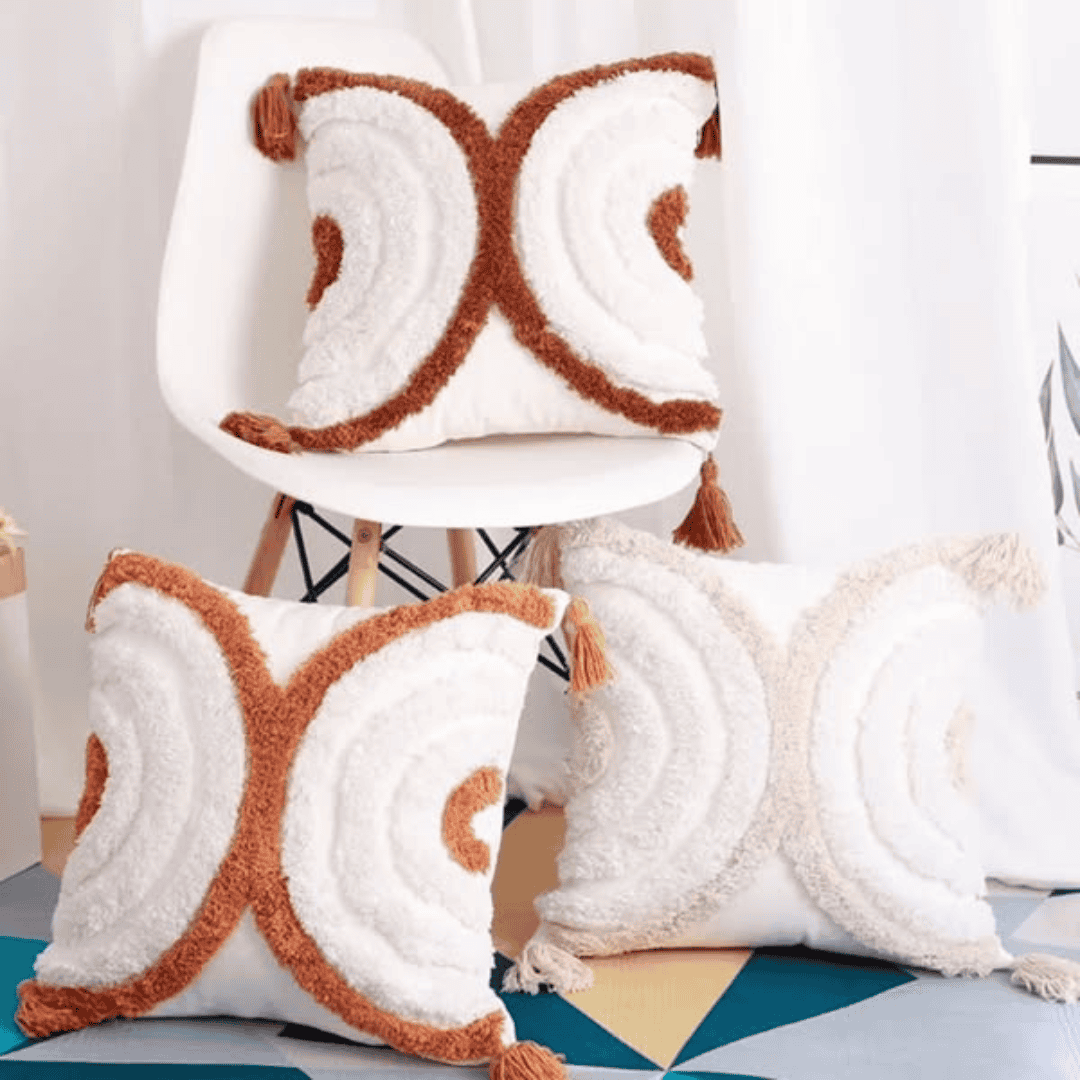 Boho Style Throw Pillow Cover With Tassel
