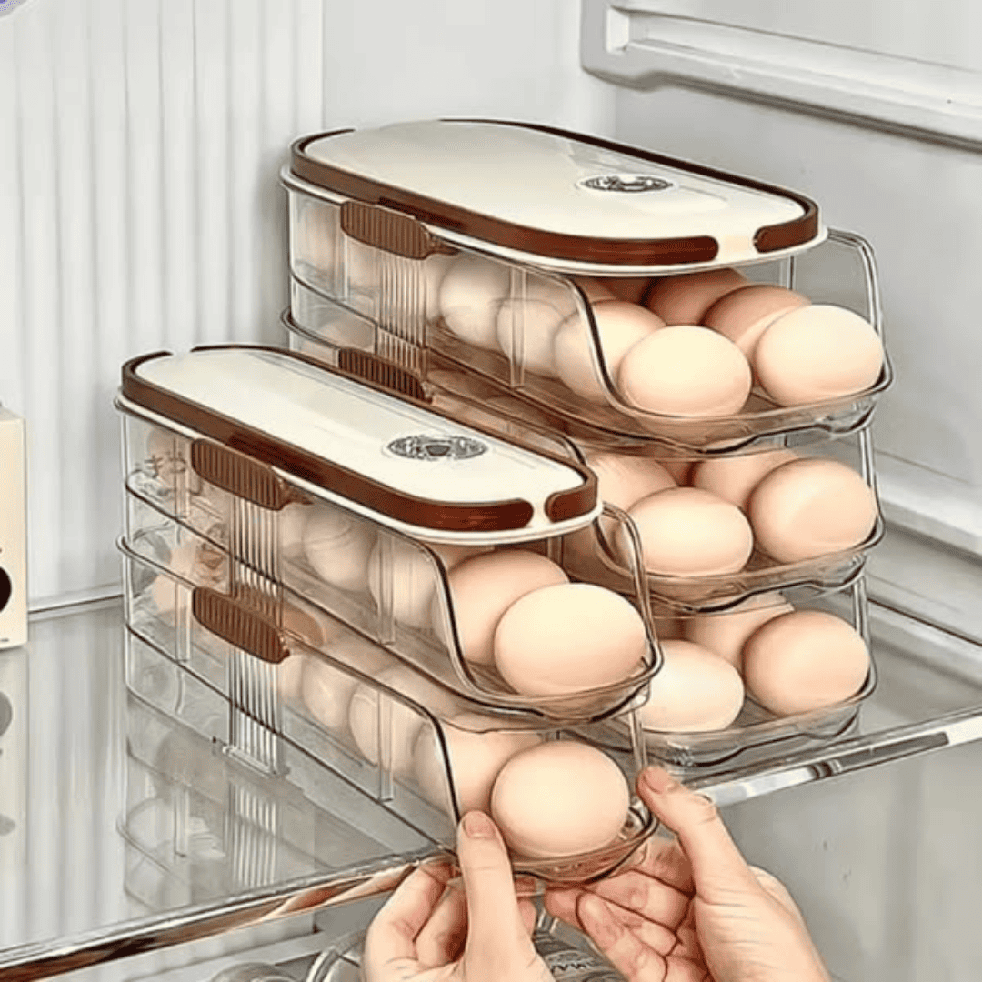 Acrylic Stackable Automatic Sliding/Rolling Egg Storage Box