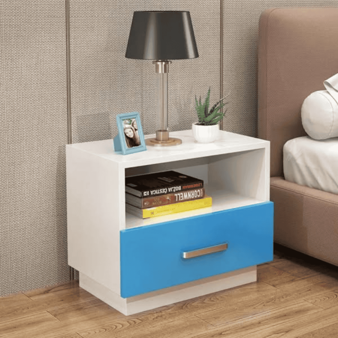 Minimalist Wooden Bedside Table with Drawer