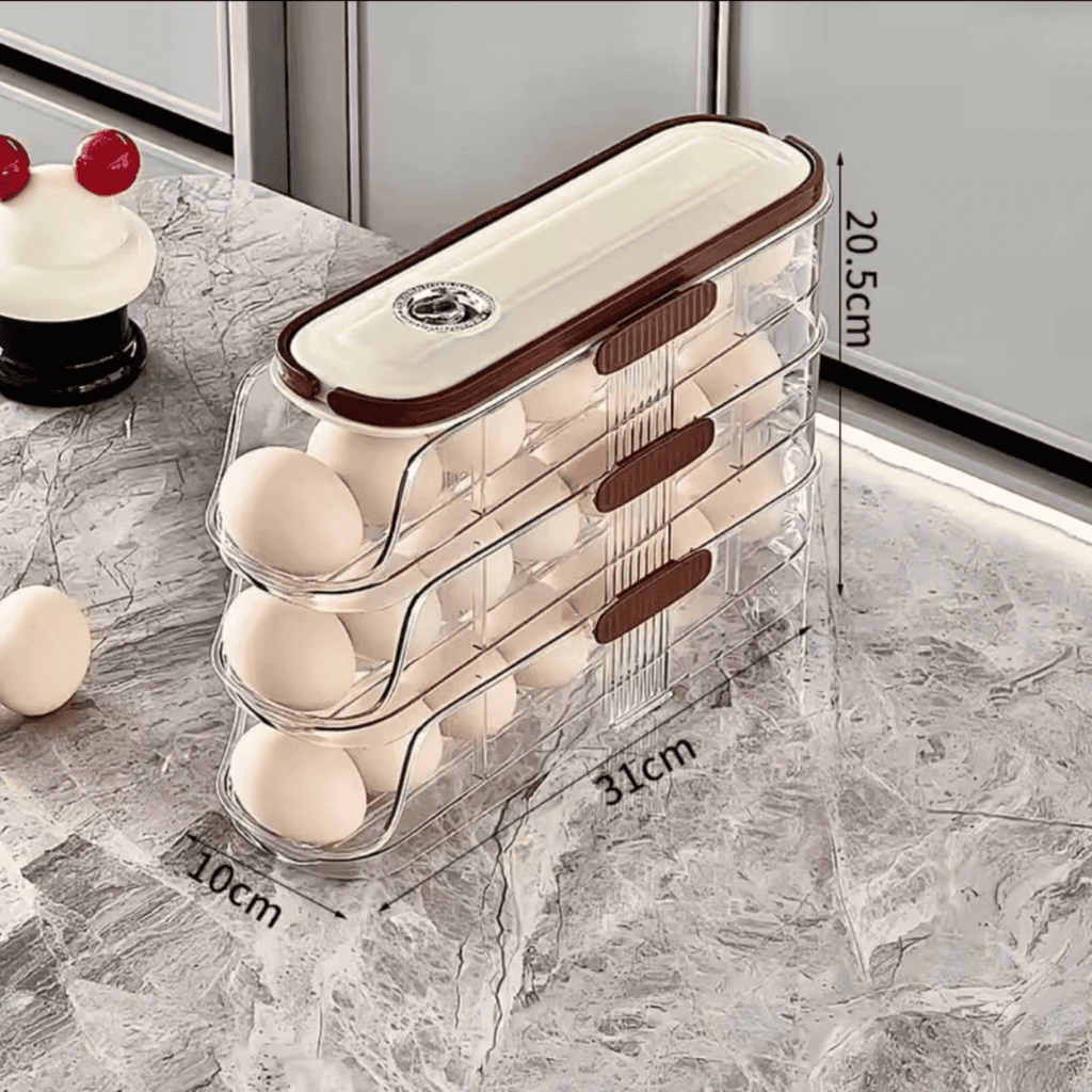 Acrylic Stackable Automatic Sliding/Rolling Egg Storage Box