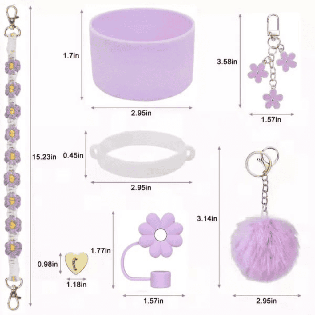 7pc Silicone Cup Accessories