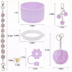 7pc Silicone Cup Accessories