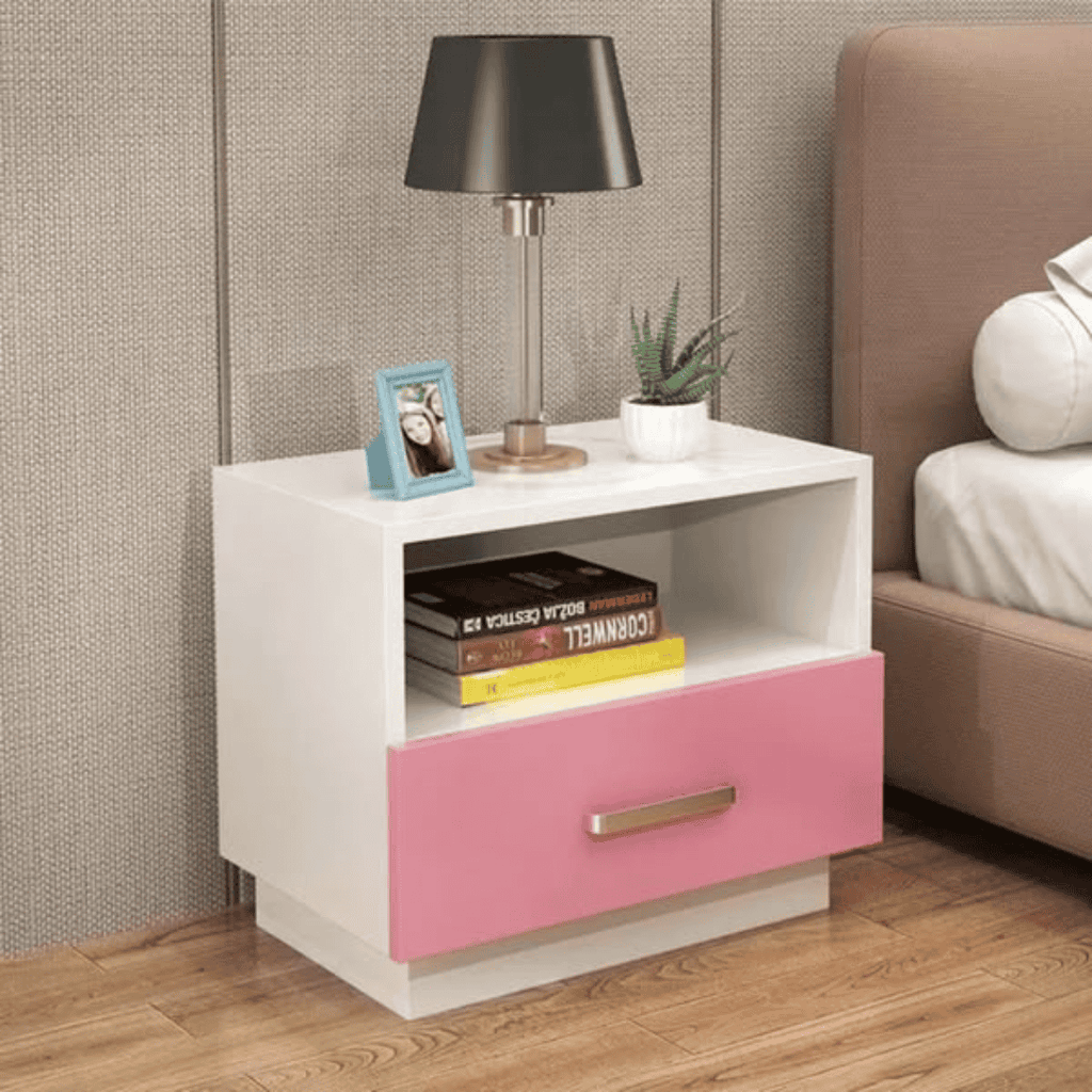 Minimalist Wooden Bedside Table with Drawer
