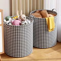 Foldable Houndstooth Laundry Hamper