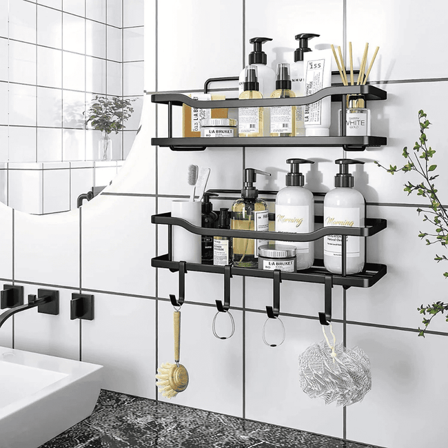 2pcs Shower Caddy Shelf / Bathroom Organizer / Kitchen Shelf