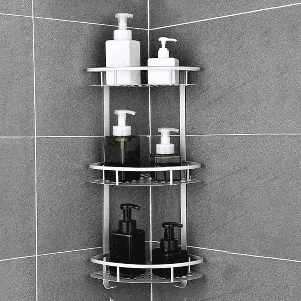 3-Layer Space Aluminum Bathroom Corner Shelf