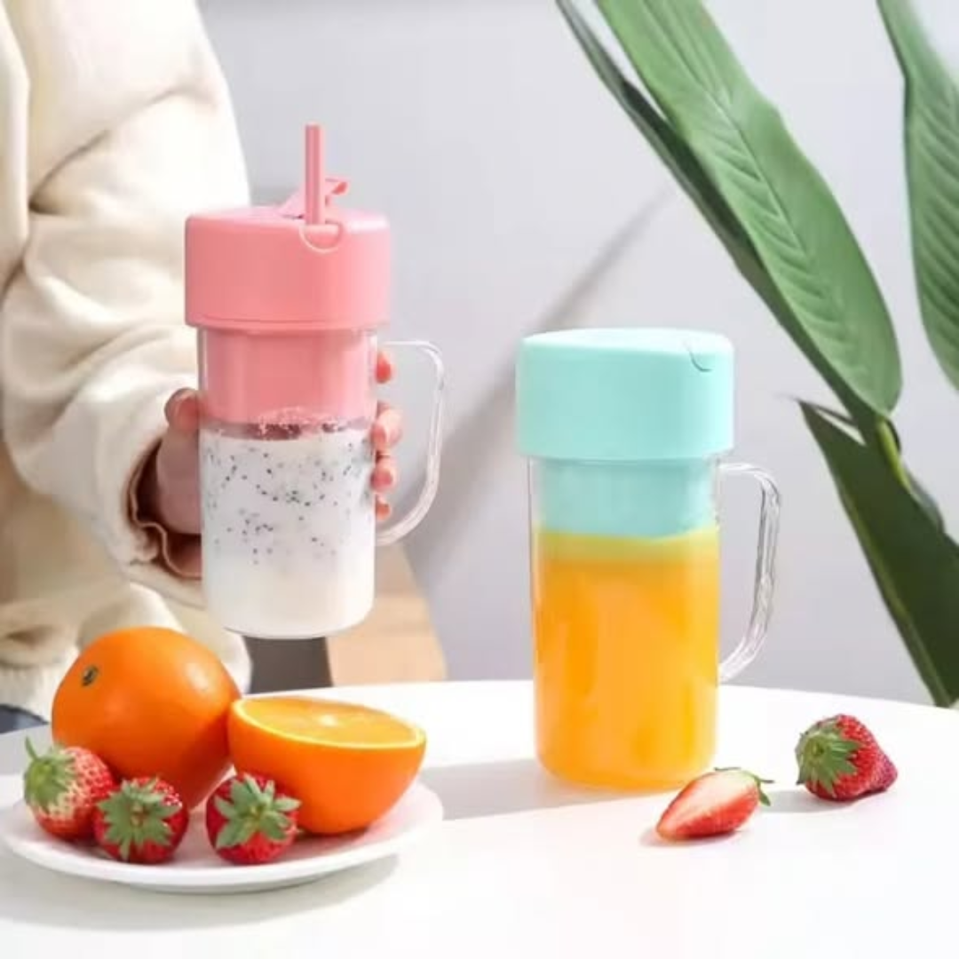 Mini straw juice blender