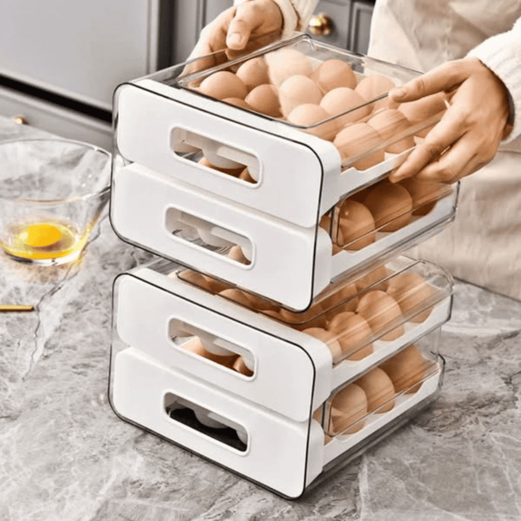 Acrylic Double Layered Egg Storage Box Egg Tray
