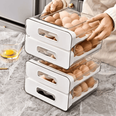 Acrylic Double Layered Egg Storage Box Egg Tray