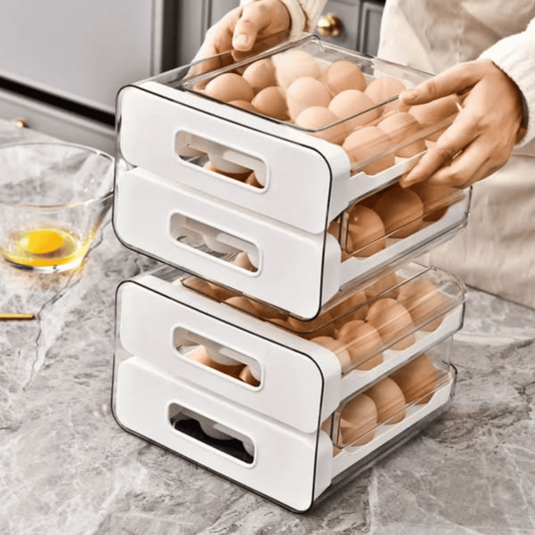 Acrylic Double Layered Egg Storage Box Egg Tray