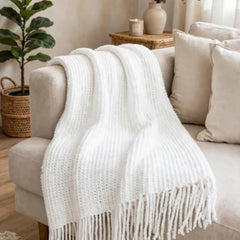 Acrylic Knitted Throw Blanket
