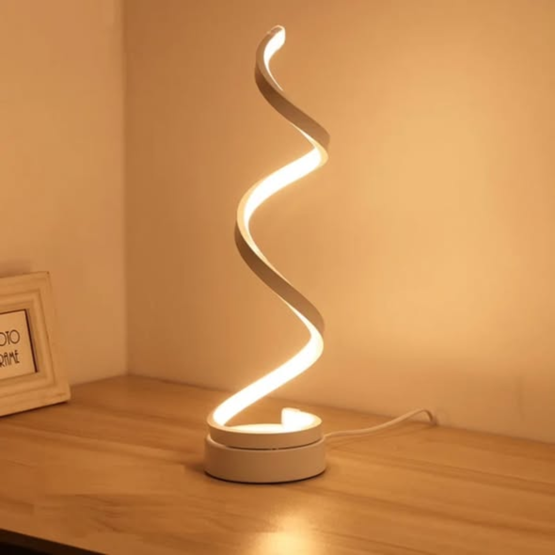 Vertical spiral table lamp