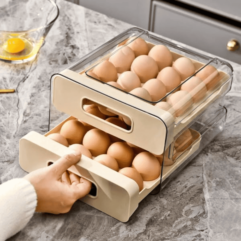 Acrylic Double Layered Egg Storage Box Egg Tray