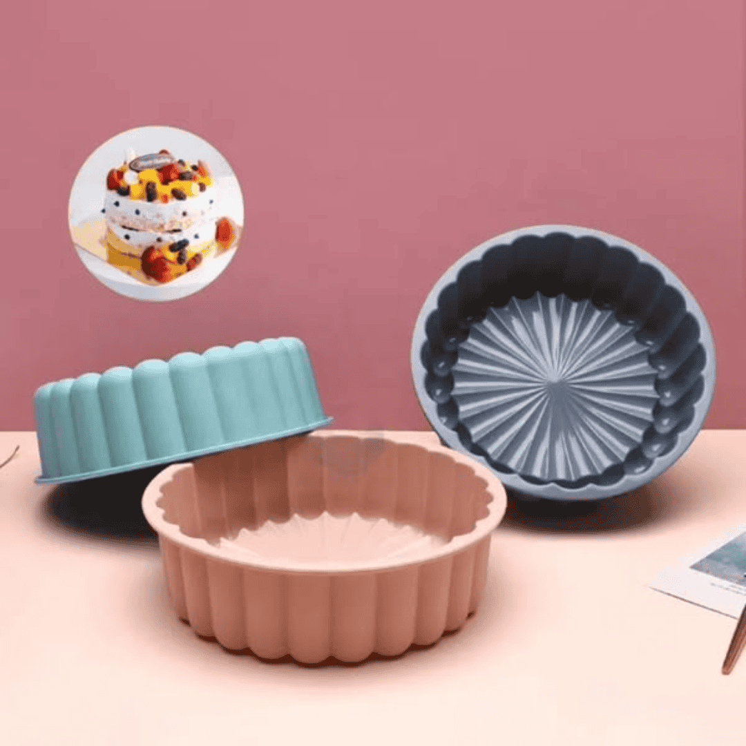3D Round Silicone Baking Tin
