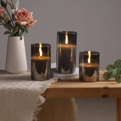 3 LED smokeless non drip candles