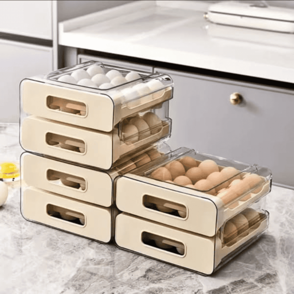 Acrylic Double Layered Egg Storage Box Egg Tray