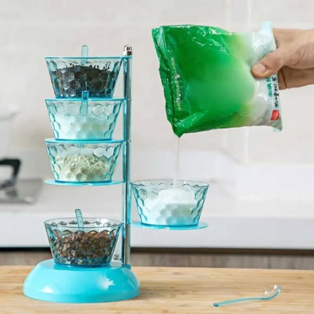 5 Layer Rotating Spice Seasoning Stand