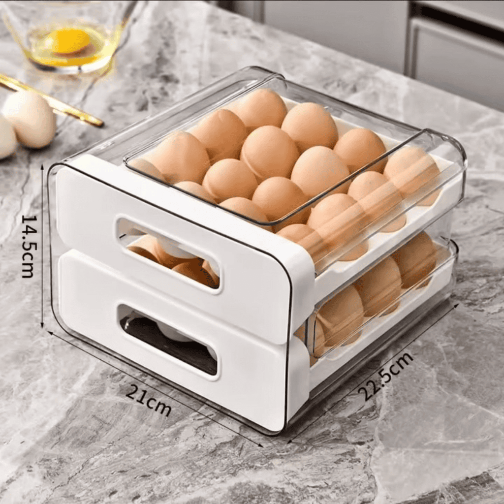 Acrylic Double Layered Egg Storage Box Egg Tray