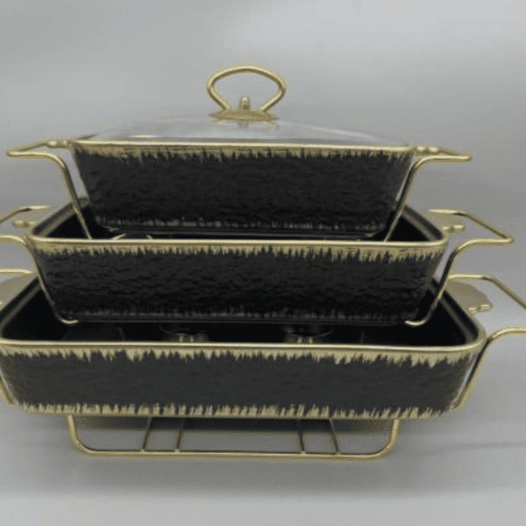 3pcs Ceramic Chafing Dishes