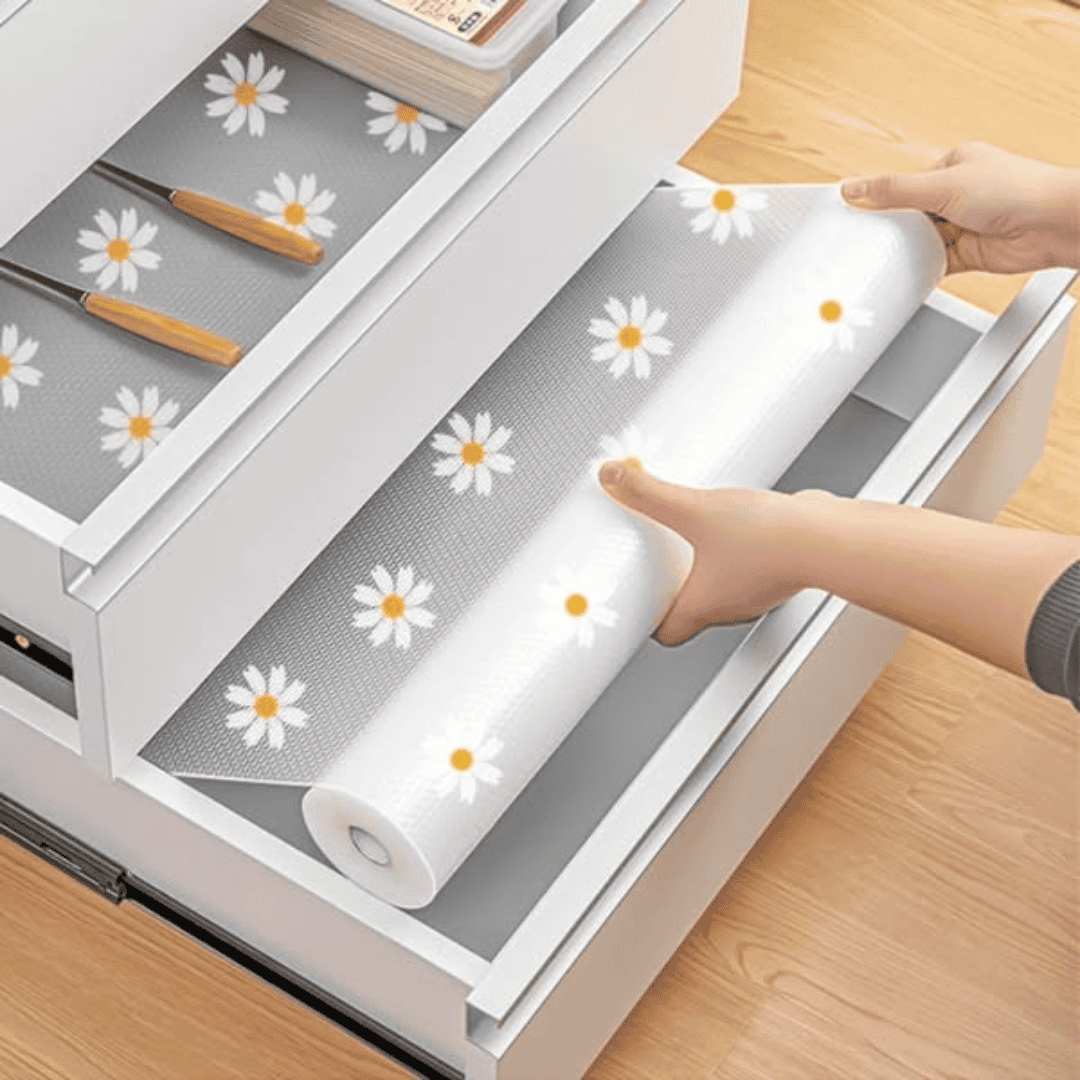 Daisy Pattern Kitchen Drawer Liners