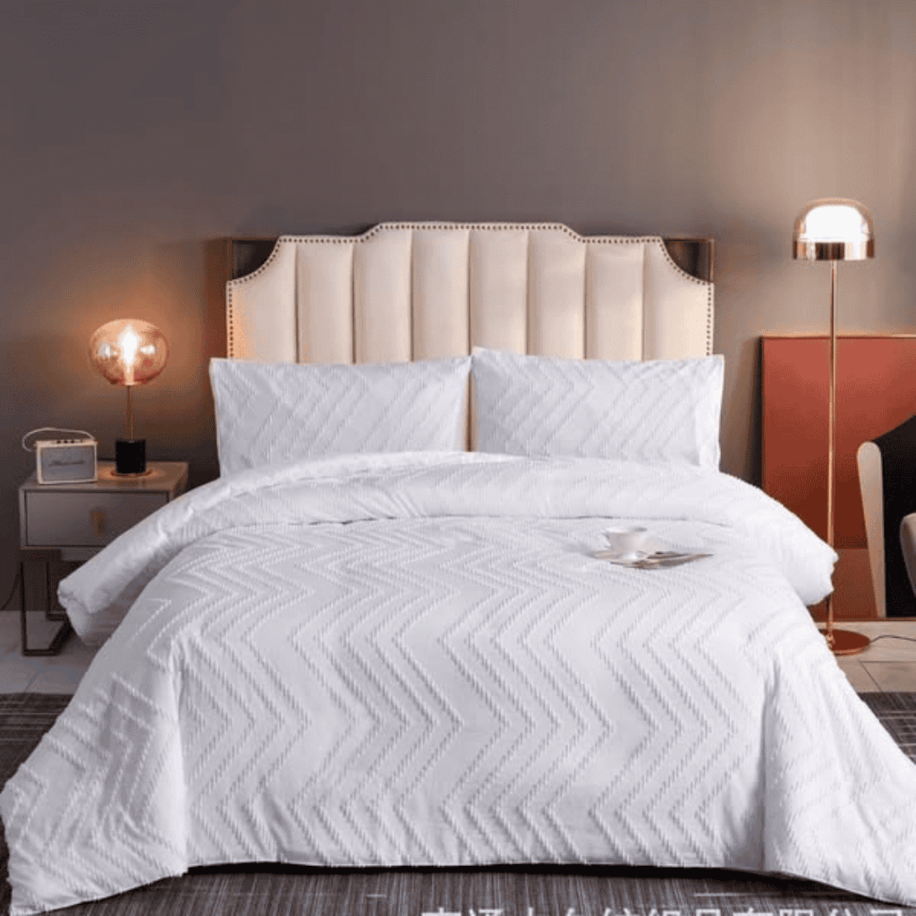 Tufted Wave Design Duvet Cover Set