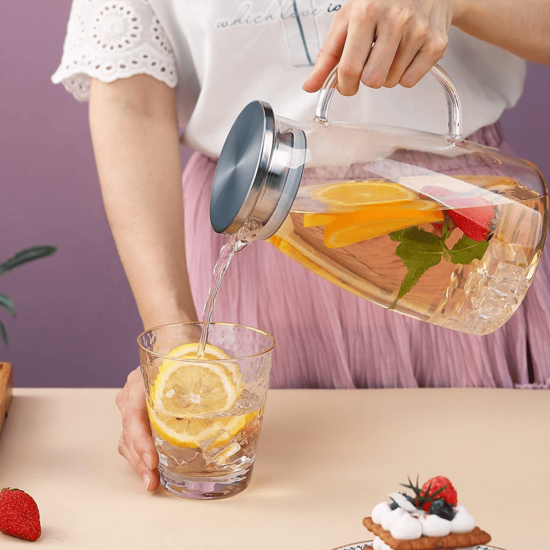 Glass Pitcher for Cold/Hot Beverages