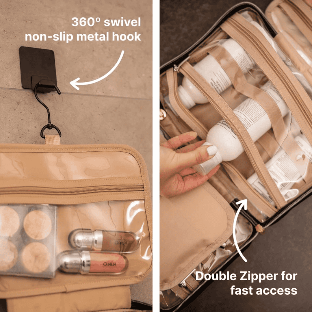 Waterproof Toiletry Bag with Hook