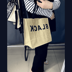 Black Tote Bag with Coin Purse