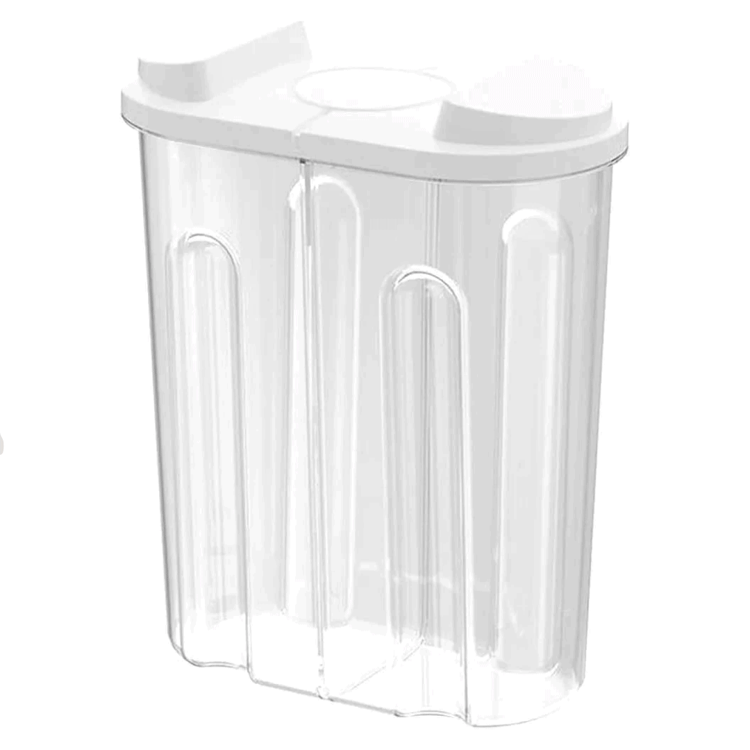 Cereal Storage Container with Airtight Lids and Dual Compartments