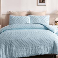 Tufted Wave Design Duvet Cover Set