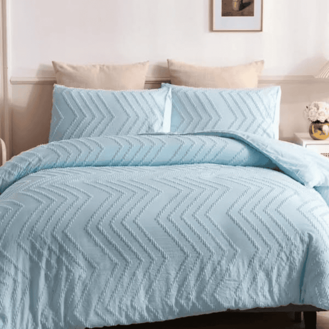 Tufted Wave Design Duvet Cover Set