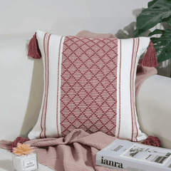 Throw Pillow Cover With Tassel