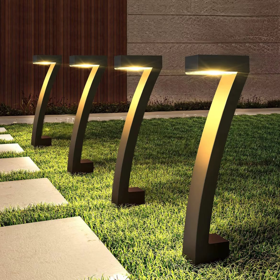 6pcs Set 7-Shaped Solar Garden Pathway Lights